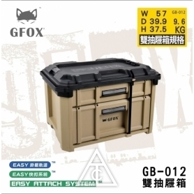 【配件】風霸GFOX系統工具箱 GB-012 雙抽屜箱